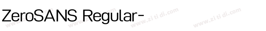 ZeroSANS Regular字体转换